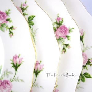 Set of Three (3) Beautiful Foley Pink Rose 10.25 inch Dinner  Plates Made in ENGLAND