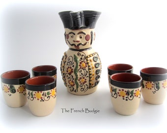 ハンガリーのハンドメイドヴィンテージワインジョッキ、フォークアート