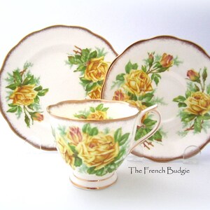 Royal Albert Yellow Tea Rose Trio Vintage Teacup and Saucer Made in ENGLAND Tea Cup