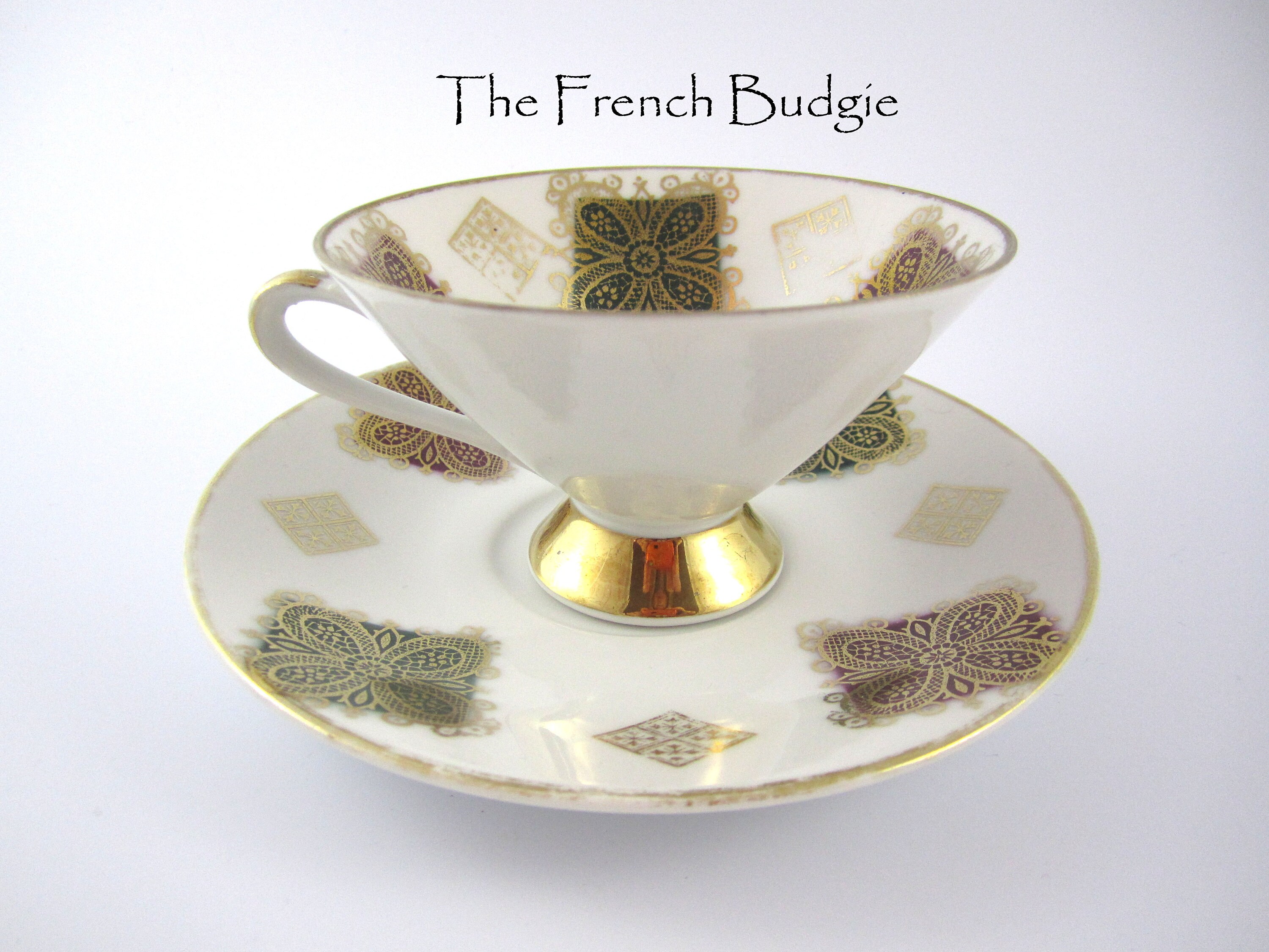 バイエルンミッドセンチュリーティーカップ＆ソーサーセットドイツ製