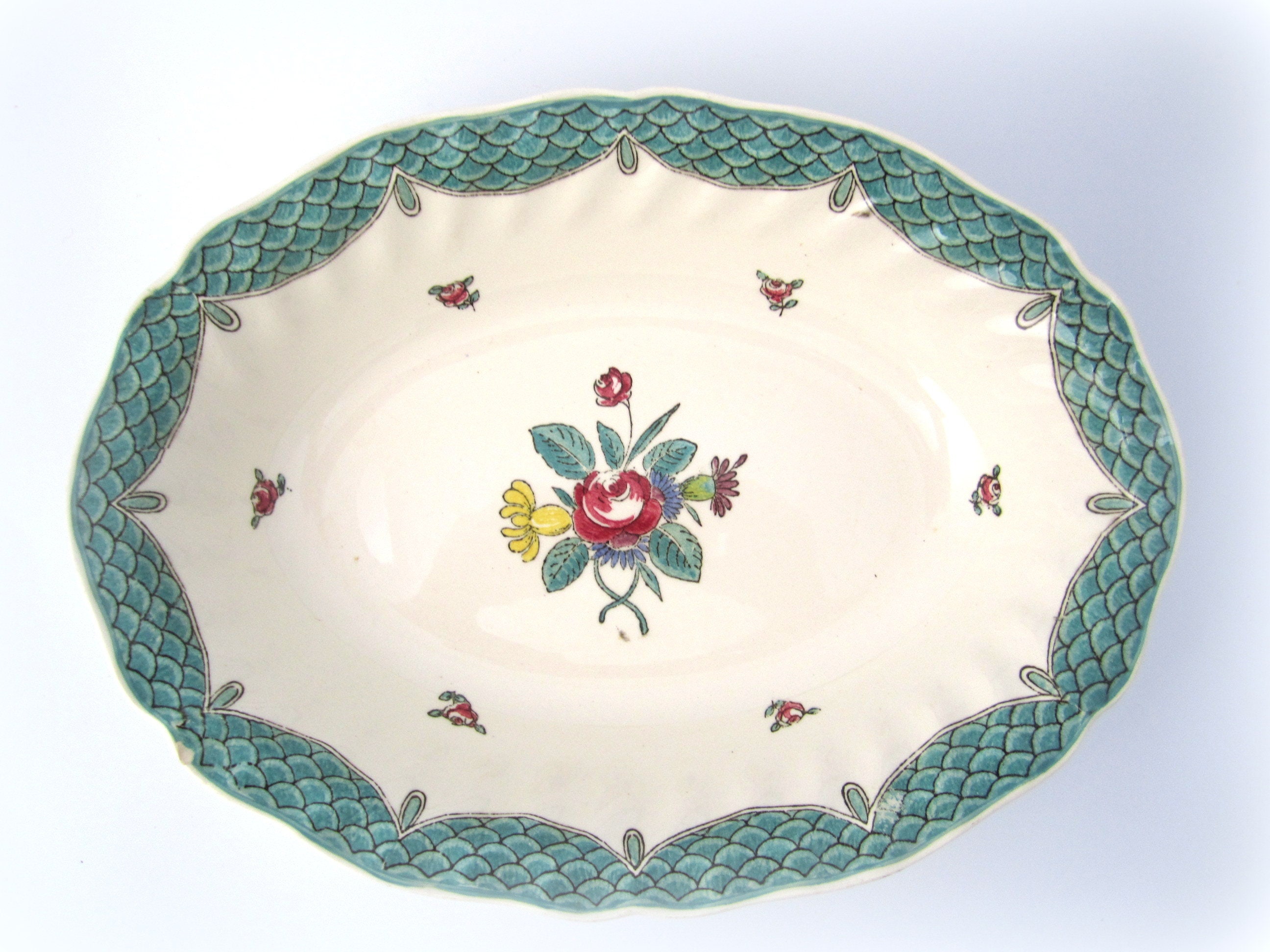 ロイヤルドルトン「ローストフト ブーケ オーバルボウル 10.25インチ