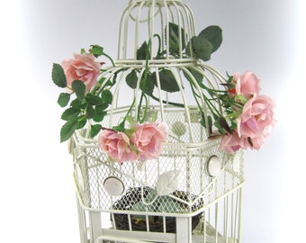 Large Vintage Decorative Metal  Birdcage Wedding Décor, Plant / Candle Holder