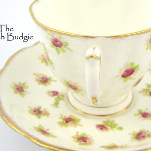 Royal Albert Pink Rosebud Vintage Teacup and saucer Made in ENGLAND Tea Cup