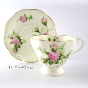 Heathcote Pink Romantic Rose Vintage Teacup and Saucer Set Made in  ENGLAND Tea Cup