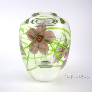 Orient & Flume Art Glass Paperweight Vase / Calla Lilly Bird