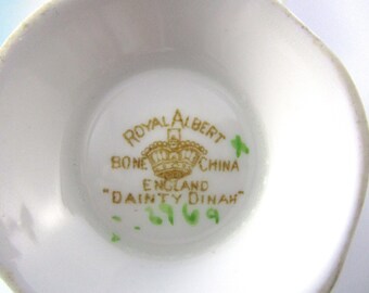 ロイヤルアルバート ヴィンテージ 希少ブルー「DAINTY DINAH」ティー