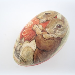 Vintage German Rabbit Paper Mache  Easter Egg  Ornament Vintage Decoration Made in Germany