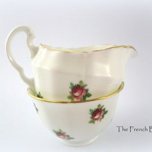 Adderley Rose Bud Cream and Sugar set Made in ENGLAND