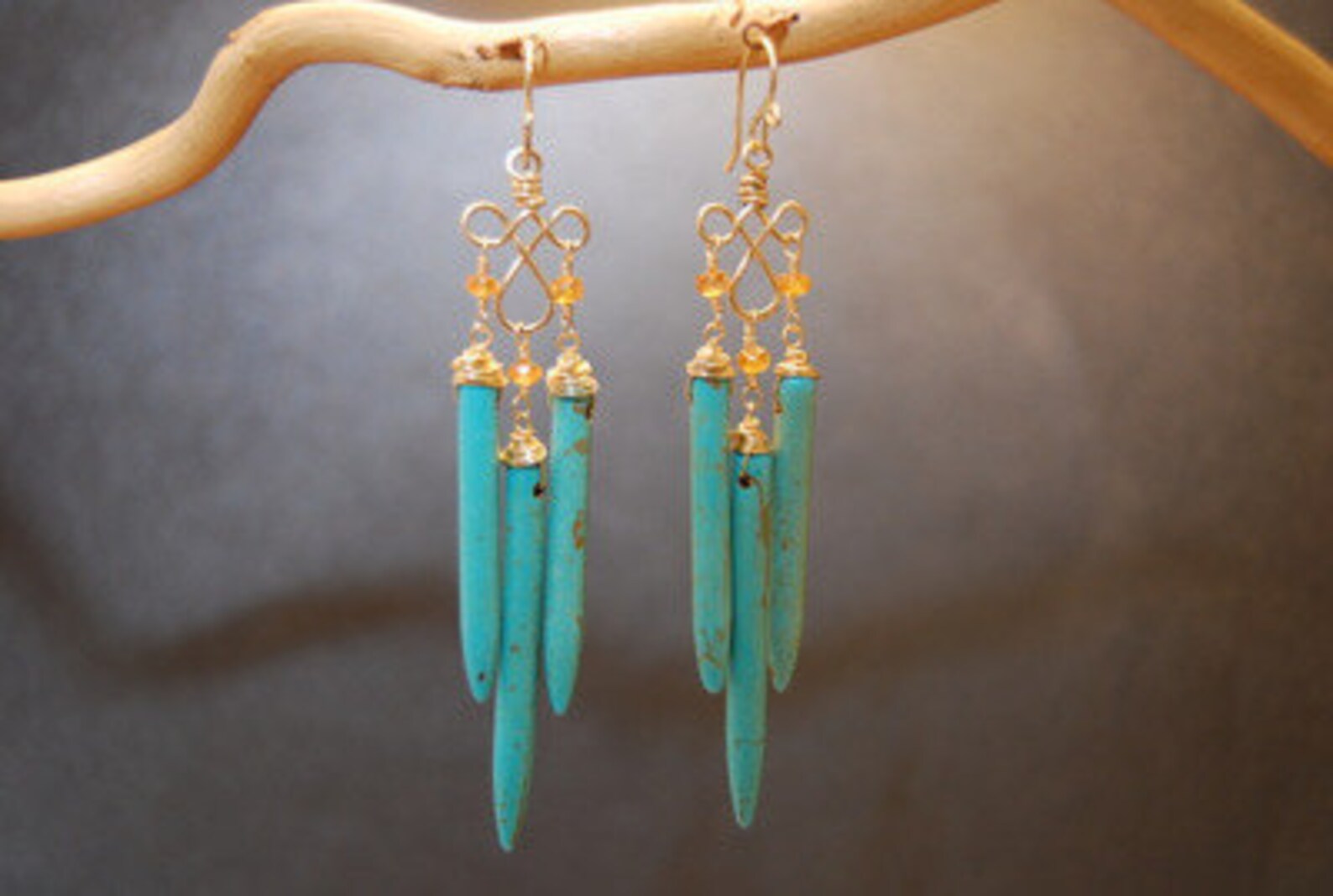 Carnelian And Turquoise Magnesite Earrings Gypsy Etsy