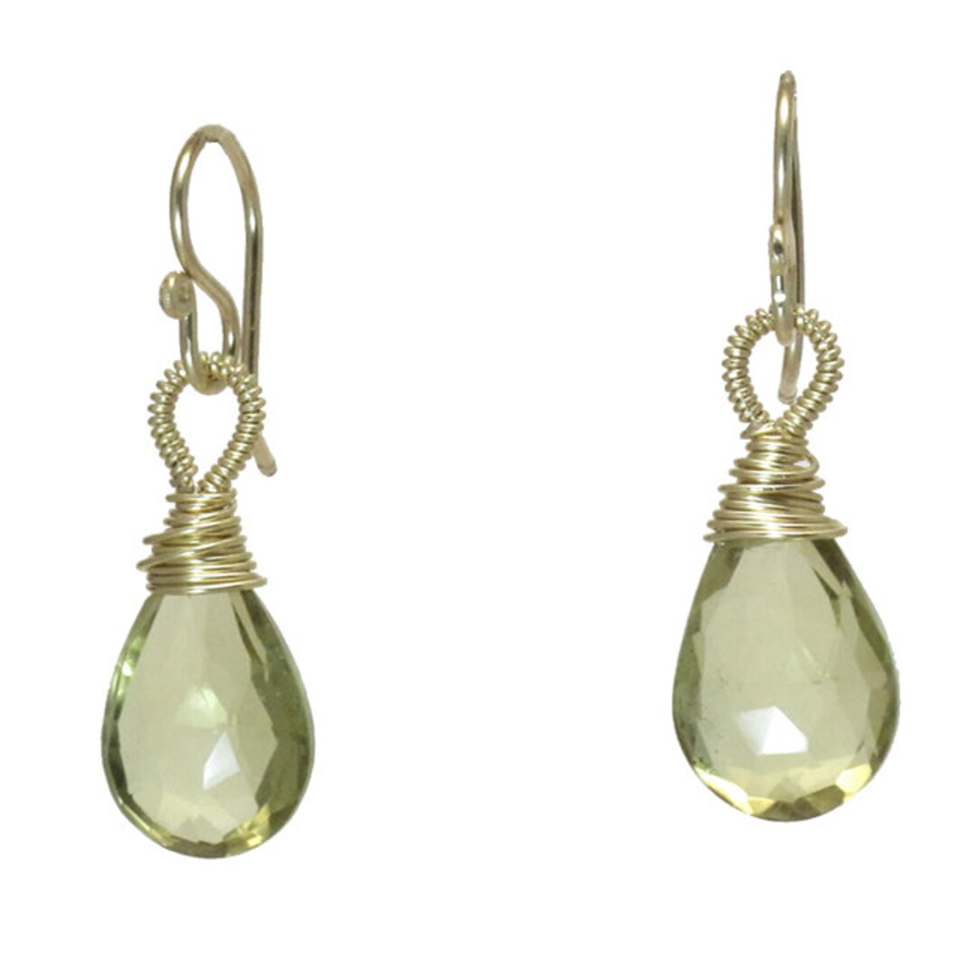 Lemon Quartz Earrings Victorian 156 Etsy