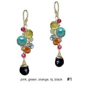 Choix de combinaisons de couleurs sur les boucles d&#39;oreilles tressées Guenièvre 87