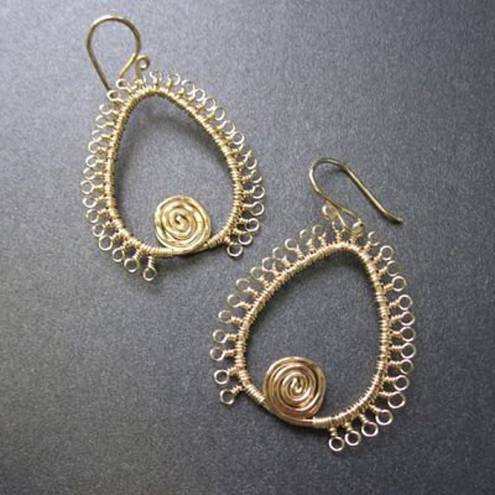 Swirl Hoop Earrings Kashmir 14 Etsy