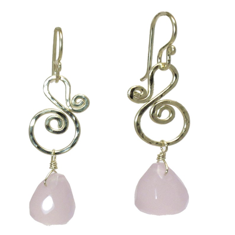 Squiggle earrings with choice of stone Victorian 228 Etsy