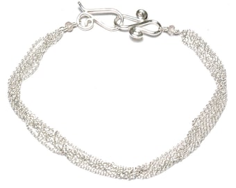 Multi strand chain, layered bracelet, gold, silver, rose gold Bracelet 1