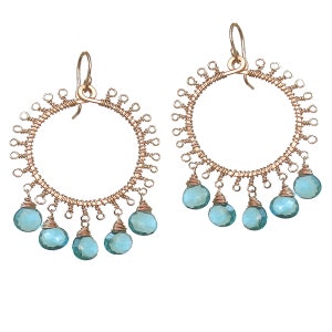 Santore Jewelry Apatite Heishi Hoop Earrings main image 1