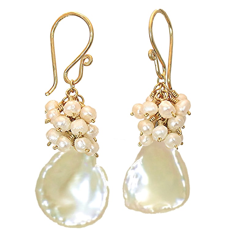 Clusters of ivory pearl earrings Cosmopolitan 95 image 1