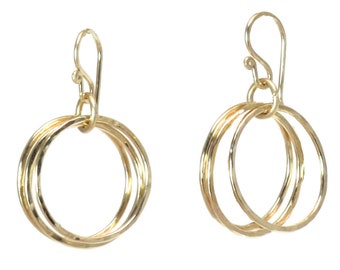 Hammered multi circle earrings Nouveau 298