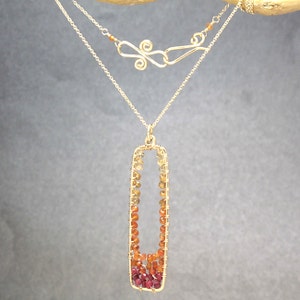 Orange Sapphire, Carnelian, and Ruby Necklace 340 image 2