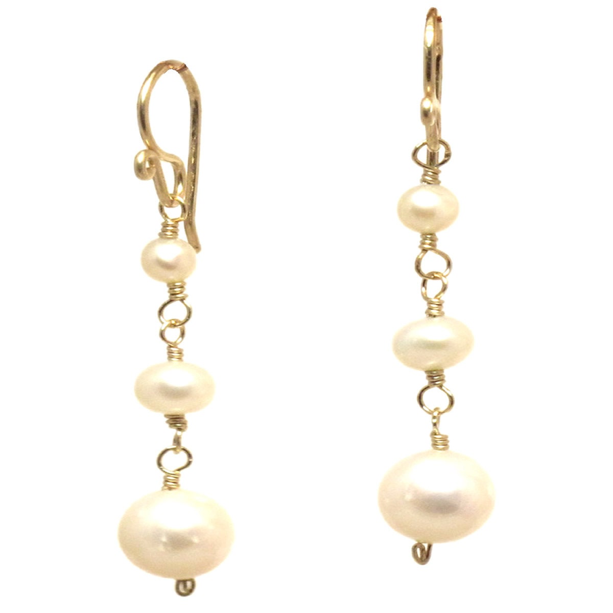 Dangle Ivory Freshwater Pearl Earrings Cosmopolitan 11 - Etsy