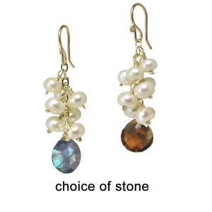 Choice of stone with ivory pearls    Princess 138