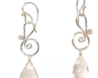 Squiggle earrings with choice of stone Victorian 228