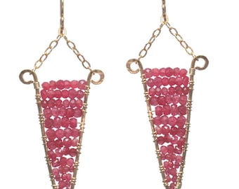 Chandelier earrings choice of stone color Bohemian 13