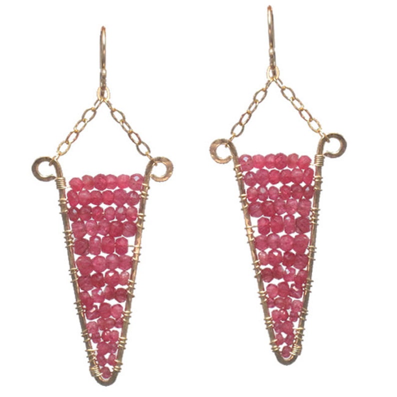 Chandelier Earrings Choice of Stone Color Bohemian 13 Etsy