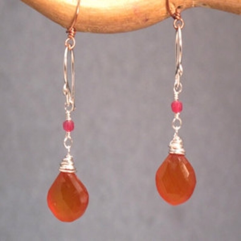 Pink Ruby With Wrapped Carnelian Victorian 126 - Etsy