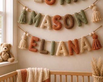 Crochet Name Banner PDF | Amigurumi Letter Garland | Nursery Wall Decor