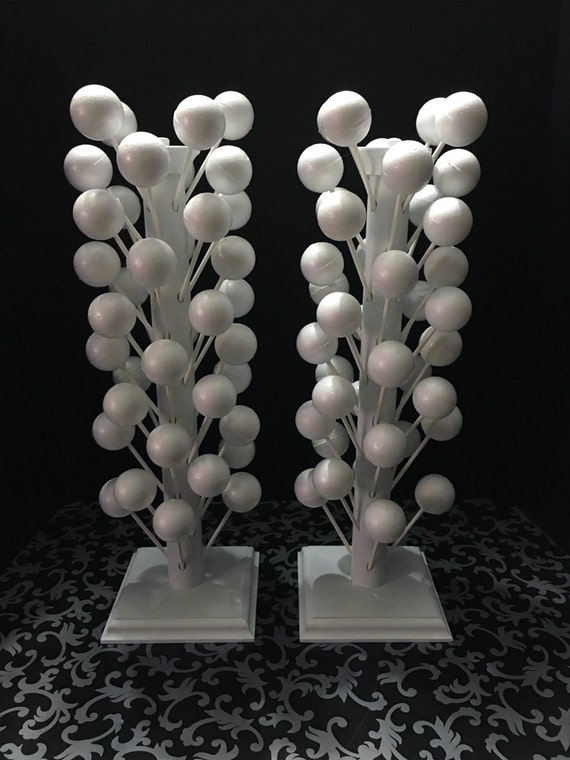 Items similar to 2 White, All Wood, 17.5" Cake Pop Stands, Each Stand