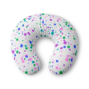 Starburst Pattern Nursing Pillow Cover | Soft Minky Baby Feeding Pillow Case