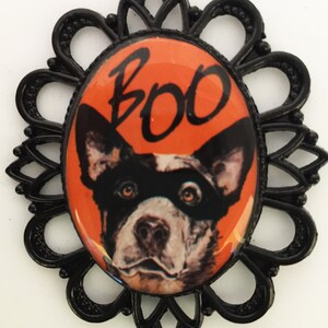 Halloween Australian Cattle Dog Original Art Brooch