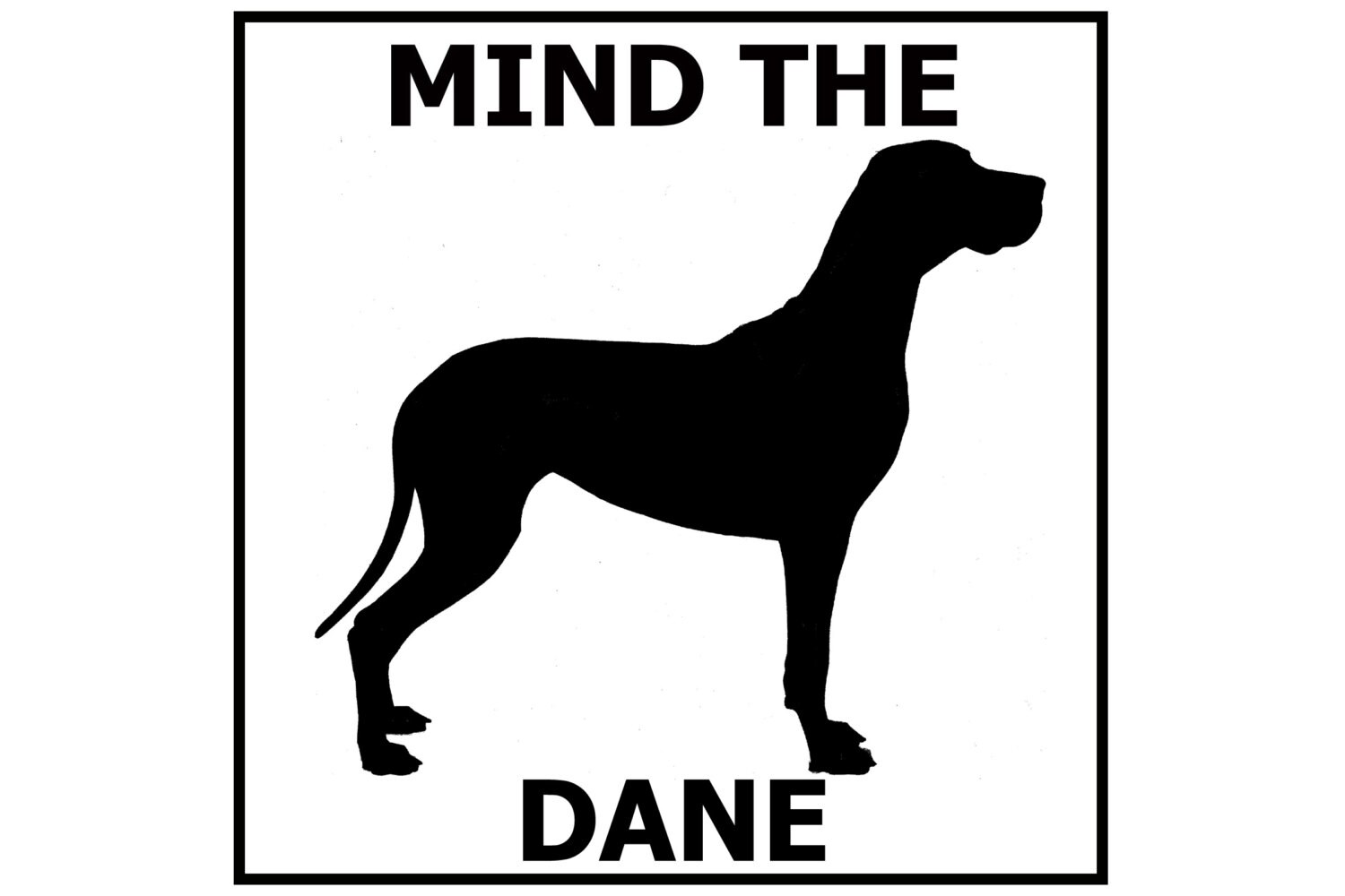 Mind the Great Dane ceramic door/gate sign tile Etsy
