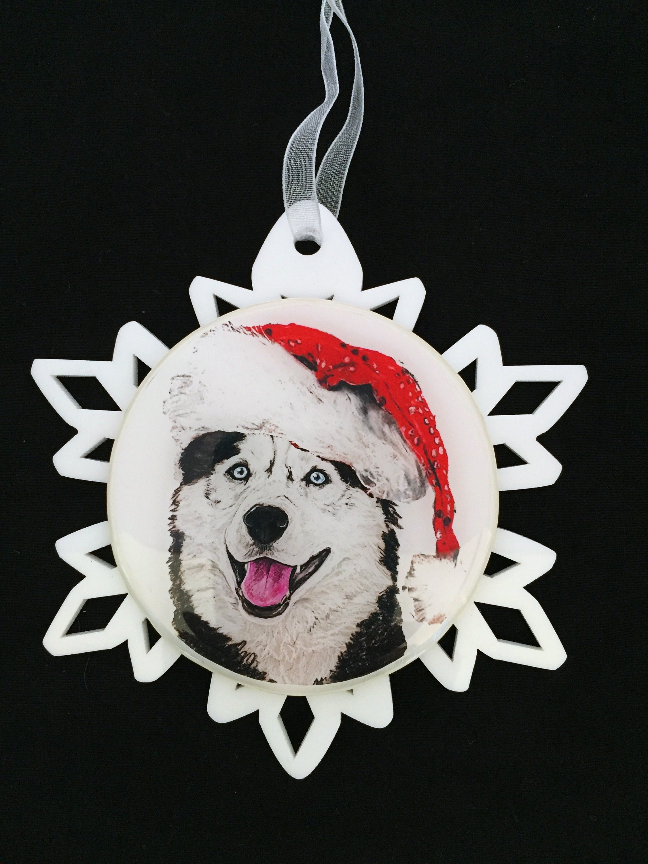 Husky Christmas Ornament 