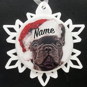 French Bulldog Frenchie Dog Breed Personalized Christmas Ornament