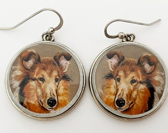 Collie Original Art Earrings