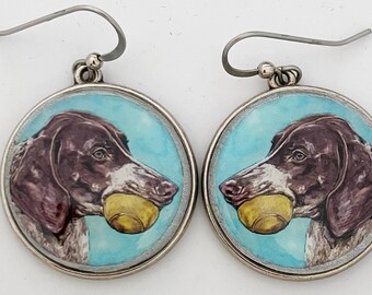Pointer Original Art Earrings