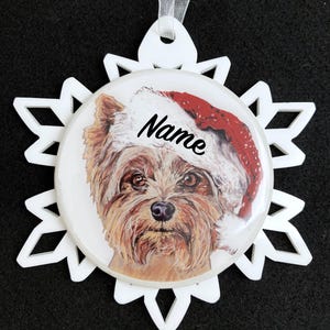 Yorkshire Terrier Yorkie Dog Breed Personalized Christmas Ornament