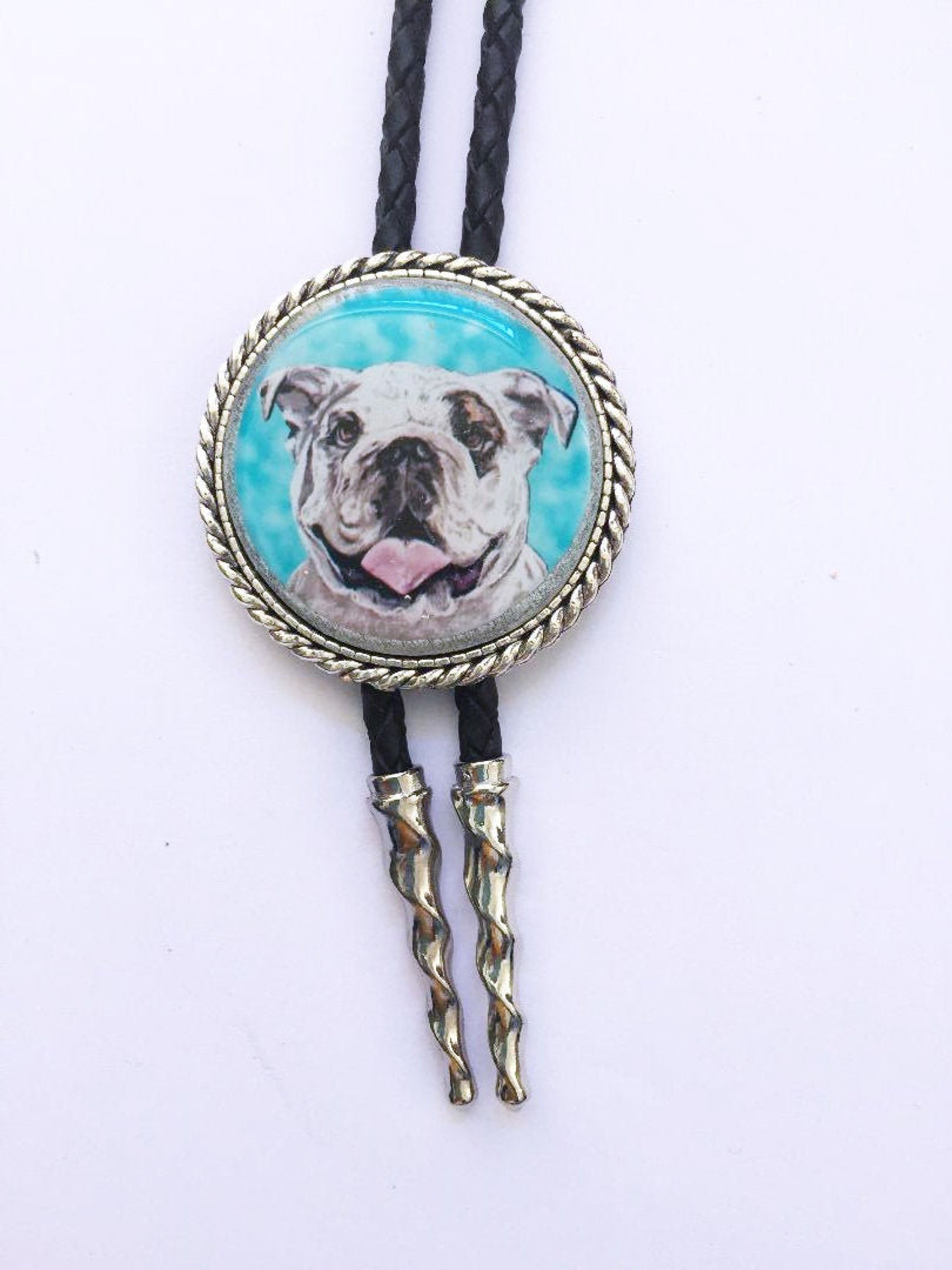 English Bulldog Original Art Bolo Tie | Etsy