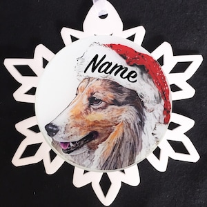 Sheltie Shetland Sheepdog Raça de Cachorro Ornamento Personalizado