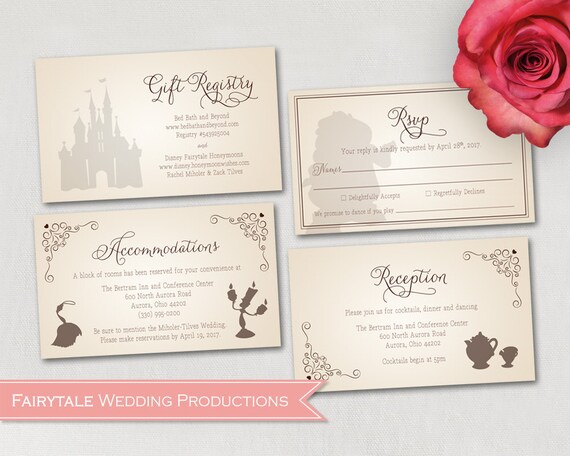 Disney Fairytale Beauty The Beast Be Our Guest Wedding Etsy
