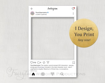 Personalized Instagram Frame Poster Board Prop for Birthdays Weddings Graduations Corporate Events Bridal Showers - DIY Digital Print