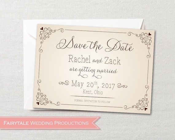 Disney Fairytale Wedding Mickey Minnie Mouse Save The Date Etsy