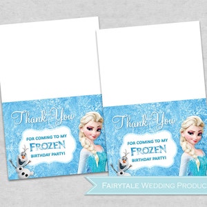 Disney Eiskönigin Elsa Olaf Happy Birthday Danke Klappkarte, Geschenkanhänger, Diy Digitale Datei