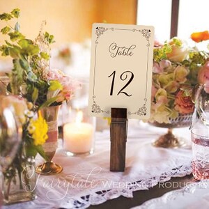 Beautiful Elegant Vintage Hidden Mickey Mouse Wedding Table Numbers 1-20 Reception Décor Signs Cards - 4x6 DIY Digital Prints