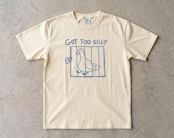 Camiseta gráfica Got Too Silly, Comfort Colors 1717, camiseta unisex extragrande, estilo vintage, camiseta de moda.