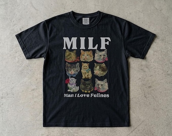 Hombre, me encantan los felinos, camiseta con estampado de gato, Comfort Colors 1717, camiseta unisex extragrande.