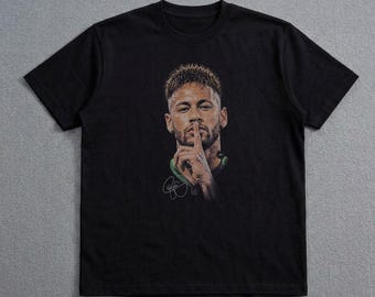 Vintage - Camiseta unisex de Neymar Jr. de Brasil, estilo años 90.