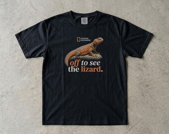 Camiseta unisex extragrande con estampado de lagarto de National Geographic, Comfort Colors 1717.