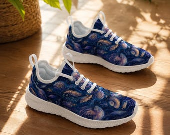 Cosmic Ocean Jellyfish Sneakers Magical Galaxy Marine Footwear Custom Printed Running Shoes